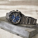  Shop Authentic Fossil Everett Chronograph Grey Dial Grey Steel Strap Watch for Men - FS5830 - Luxxuri