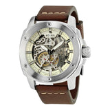  Shop Authentic Fossil Modern Machine Automatic Skeleton White Dial Brown Leather Strap Watch for Women - ME3083 - Luxxuri