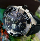  Shop Authentic Tag Heuer Aquaracer Calibre 5 Moon Black Dial Black Nylon Strap Watch for Men - WAY201J.FC6370 - Luxxuri