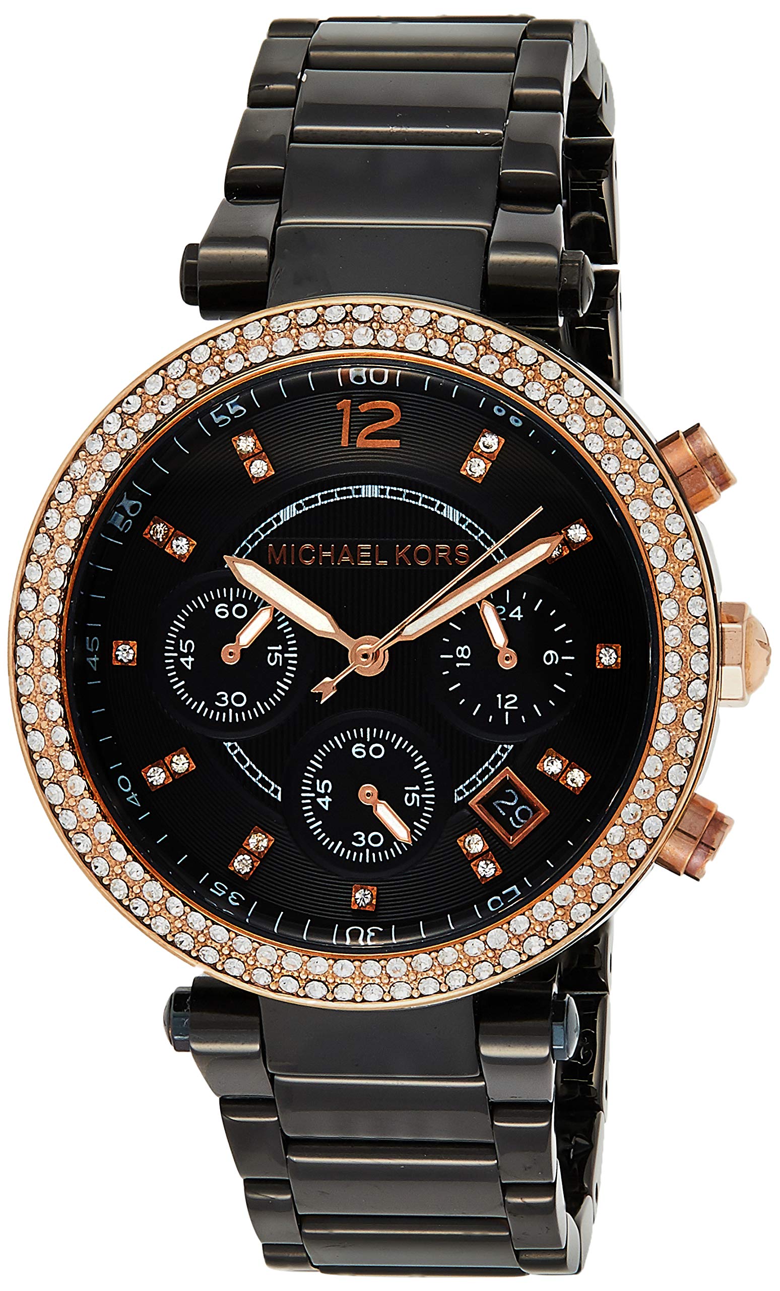  Shop Authentic Michael Kors Parker Diamonds Black Dial Black Steel Strap Watch for Women - MK5885 - Luxxuri