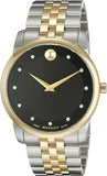  Shop Authentic Movado Museum Classic Diamonds Black Dial Two Tone Steel Strap Watch for Men - 0607202 - Luxxuri