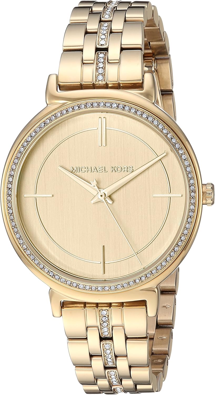  Shop Authentic Michael Kors Cinthia Quartz Gold Dial Gold Steel Strap Watch For Women - MK3681 - Luxxuri