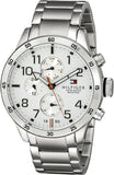  Shop Authentic Tommy Hilfiger Trent Multifunction White Dial Silver Steel Strap Watch for Men - 1791140 - Luxxuri