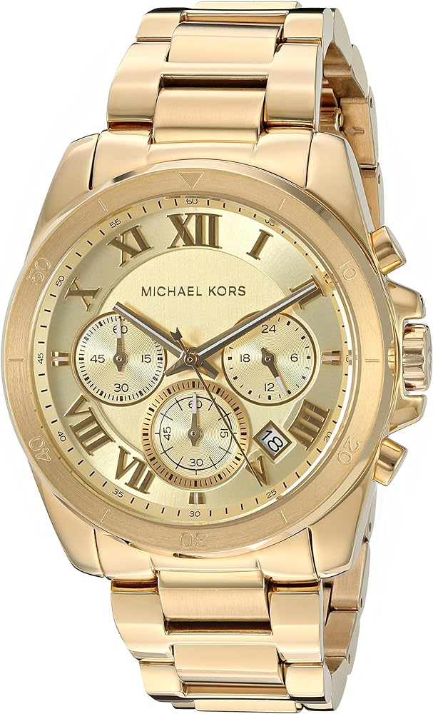  Shop Authentic Michael Kors Brecken Chronograph Gold Dial Gold Steel Strap Watch For Women - MK6366 - Luxxuri