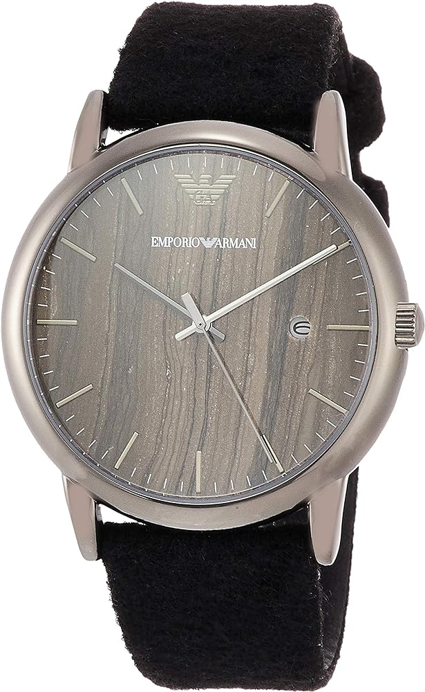  Shop Authentic Emporio Armani Luigi Analog Brown Dial Black Leather Strap Watch For Men - AR11156 - Luxxuri