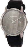  Shop Authentic Emporio Armani Luigi Analog Brown Dial Black Leather Strap Watch For Men - AR11156 - Luxxuri