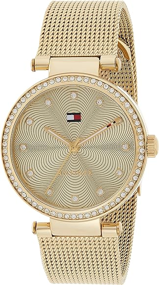  Shop Authentic Tommy Hilfiger Lynn Quartz Gold Dial Gold Mesh Bracelet Watch For Women - 1781864 - Luxxuri