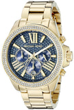  Shop Authentic Michael Kors Wren Chronograph Crystal Pave Gold Dial Gold Steel Strap Watch for Women - MK6095 - Luxxuri