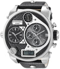  Shop Authentic Diesel Mr Daddy Chronograph White Dial Black Leather Strap Watch For Men - DZ7125 - Luxxuri
