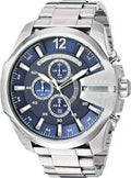  Shop Authentic Diesel Mega Chief Chronograph Blue Dial Silver Steel Strap Watch For Men - DZ4417 - Luxxuri