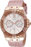  Shop Authentic Guess Limelight Quartz Analog White Dial Pink Leather Strap Watch For Women - W0775l3 - Luxxuri