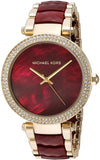  Shop Authentic Michael Kors Parker Mother of Pearl Red Dial Two Tone Steel Strap Watch for Women - MK6427 - Luxxuri