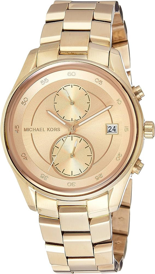  Shop Authentic Michael Kors Briar Analog Gold Dial Gold Steel Strap Watch For Women - MK6464 - Luxxuri
