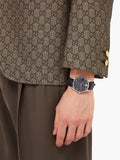  Shop Authentic Gucci G Timeless Automatic Blue Dial Black Leather Strap Watch For Men - YA126347 - Luxxuri