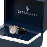  Shop Authentic Maserati Potenza Diamonds Silver Dial Blue Leather Strap Watch For Women - R8851108502 - Luxxuri