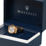  Shop Authentic Maserati Potenza Diamonds Silver Dial Black Leather Strap Watch For Women - R8851108505 - Luxxuri