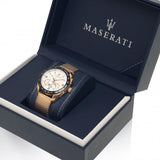  Shop Authentic Maserati Traguardo 45mm Chronograph Rose Gold Mesh Strap White Dial Watch For Men - R8873612011 - Luxxuri