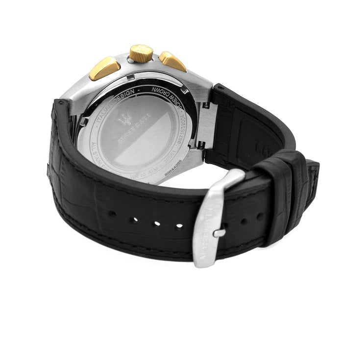  Shop Authentic Maserati Triconic Chronograph White Dial Black Leather Strap Watch For Men - R8871639004 - Luxxuri
