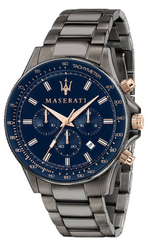  Shop Authentic Maserati SFIDA Chronograph Blue Dial Grey Steel Strap Watch For Men - R8873640001 - Luxxuri