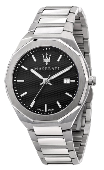  Shop Authentic Maserati Stile Analog Black Dial Silver Steel Strap Watch For Men - R8853142003 - Luxxuri