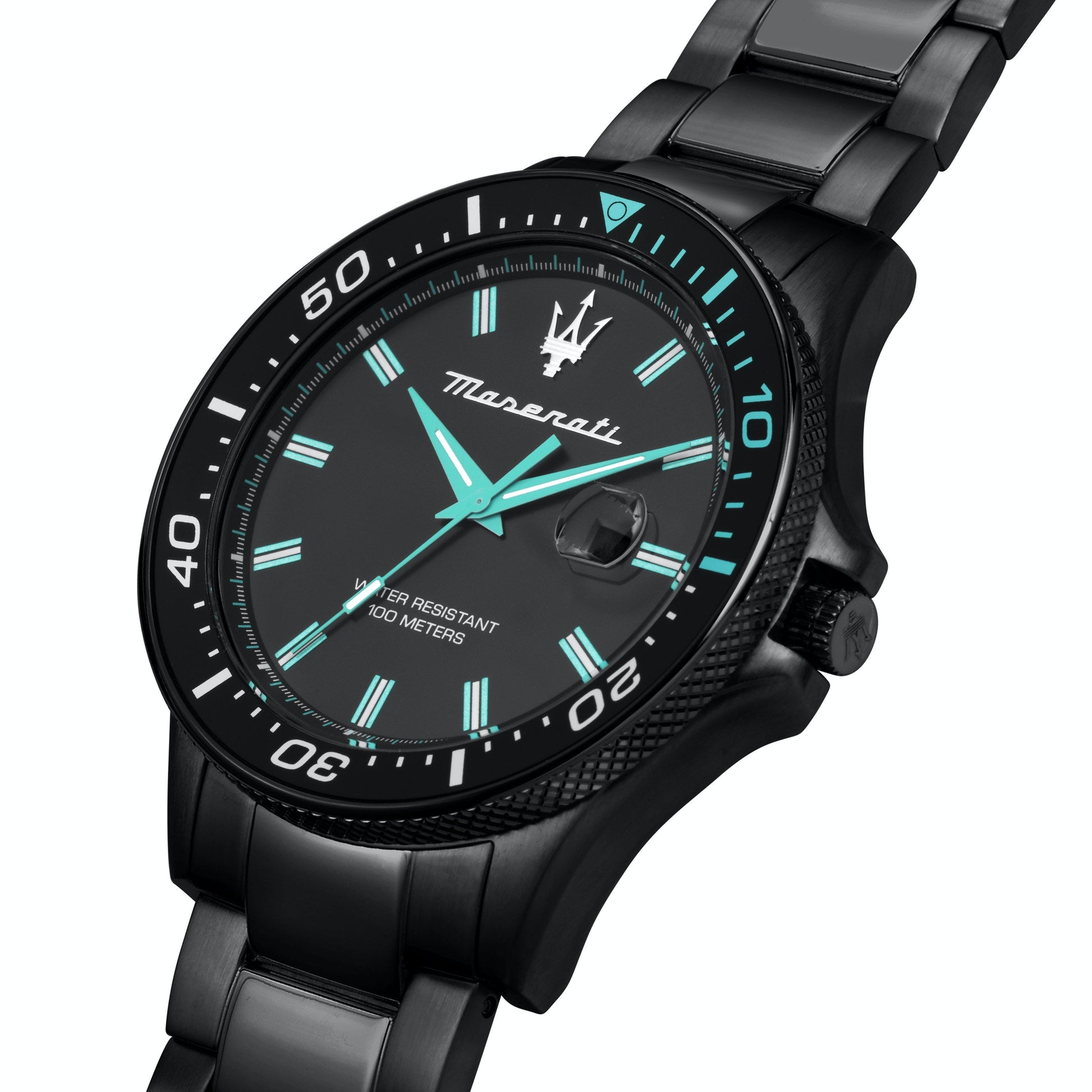  Shop Authentic Maserati SFIDA Aqua Edition Analog Black Dial Black Steel Strap Watch For Men - R8853144001 - Luxxuri