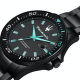  Shop Authentic Maserati SFIDA Aqua Edition Analog Black Dial Black Steel Strap Watch For Men - R8853144001 - Luxxuri