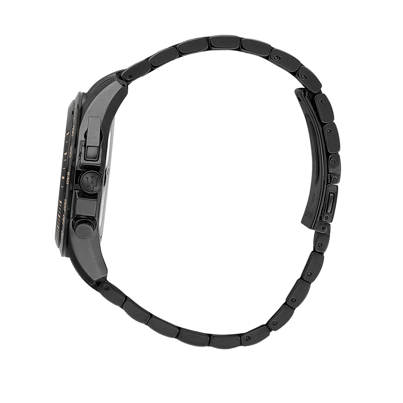  Shop Authentic Maserati Traguardo Chronograph Black Dial Black Steel Strap Watch For Men - R8873612048 - Luxxuri