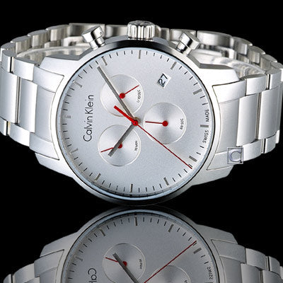 Shop Authentic Calvin Klein City Chronograph White Dial Silver Steel Strap Watch for Men - K2G271Z6 - Luxxuri