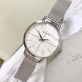  Shop Authentic Calvin Klein Even White Dial Silver Mesh Bracelet Watch for Women - K7B23126 - Luxxuri