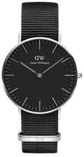  Shop Authentic Daniel Wellington Classic Cornwall Black Dial Black Nylon Strap Watch For Women - DW00100149 - Luxxuri