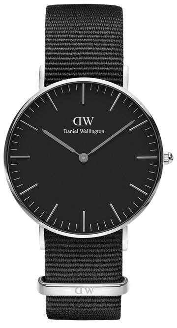  Shop Authentic Daniel Wellington Classic Cornwall Black Dial Black Nylon Strap Watch For Women - DW00100149 - Luxxuri