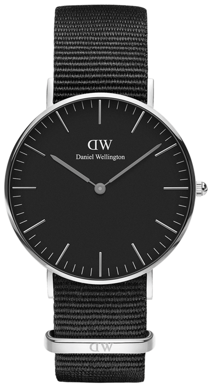  Shop Authentic Daniel Wellington Classic Cornwall Black Dial Black Nylon Strap Watch For Women - DW00100149 - Luxxuri