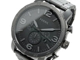  Shop Authentic Fossil Nate Chronograph Black Dial Black Steel Strap Watch for Men - JR1401 - Luxxuri