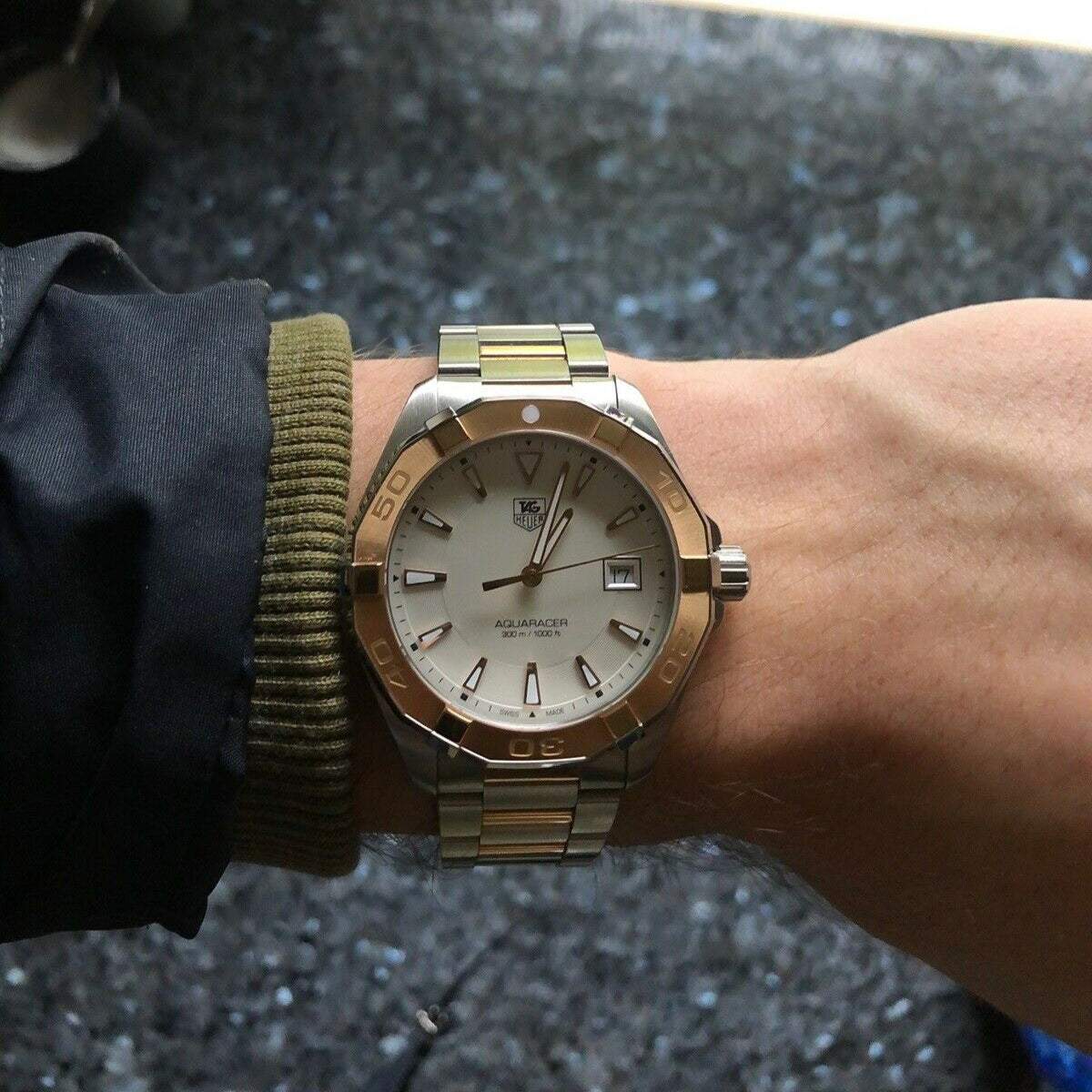  Shop Authentic Tag Heuer Aquaracer White Dial Watch for Men - WAY1150.BD0911 - Luxxuri