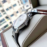  Shop Authentic Movado Museum Quartz Silver Dial Black Leather Strap Watch For Men - 2100001 - Luxxuri