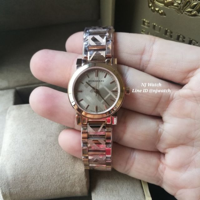  Shop Authentic Burberry The City Rose Gold Dial Rose Gold Steel Strap Watch for Women - BU9235 - Luxxuri