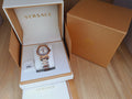  Shop Authentic Versace V-Motif Silver Dial Two Tone Steel Strap Watch for Women - VERE00718 - Luxxuri