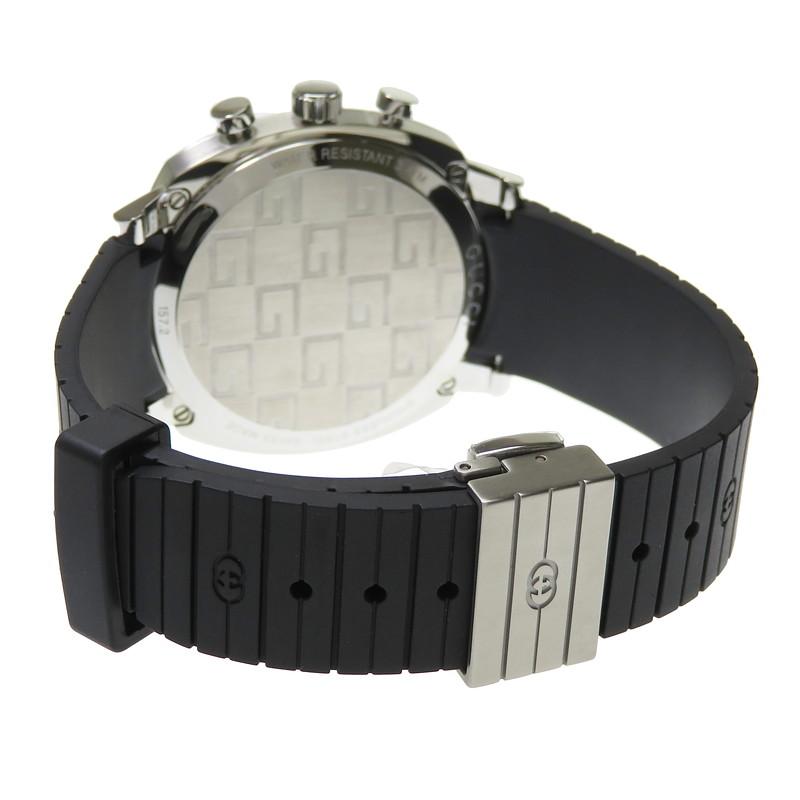  Shop Authentic Gucci Grip Chronograph Black Dial Black Rubber Strap Watch For Men - YA157301 - Luxxuri
