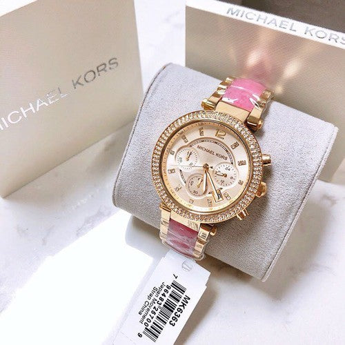  Shop Authentic Michael Kors Parker Gold Dial Two Tone Steel Strap Watch for Women - MK6363 - Luxxuri