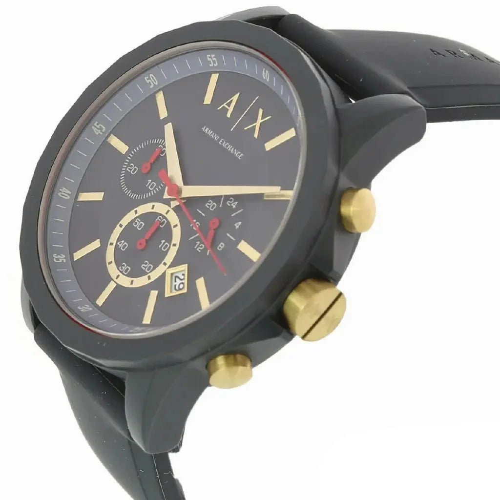  Shop Authentic Armani Exchange Outerbanks Chronograph Blue Dial Blue Silicone Strap Watch For Men - AX1335 - Luxxuri