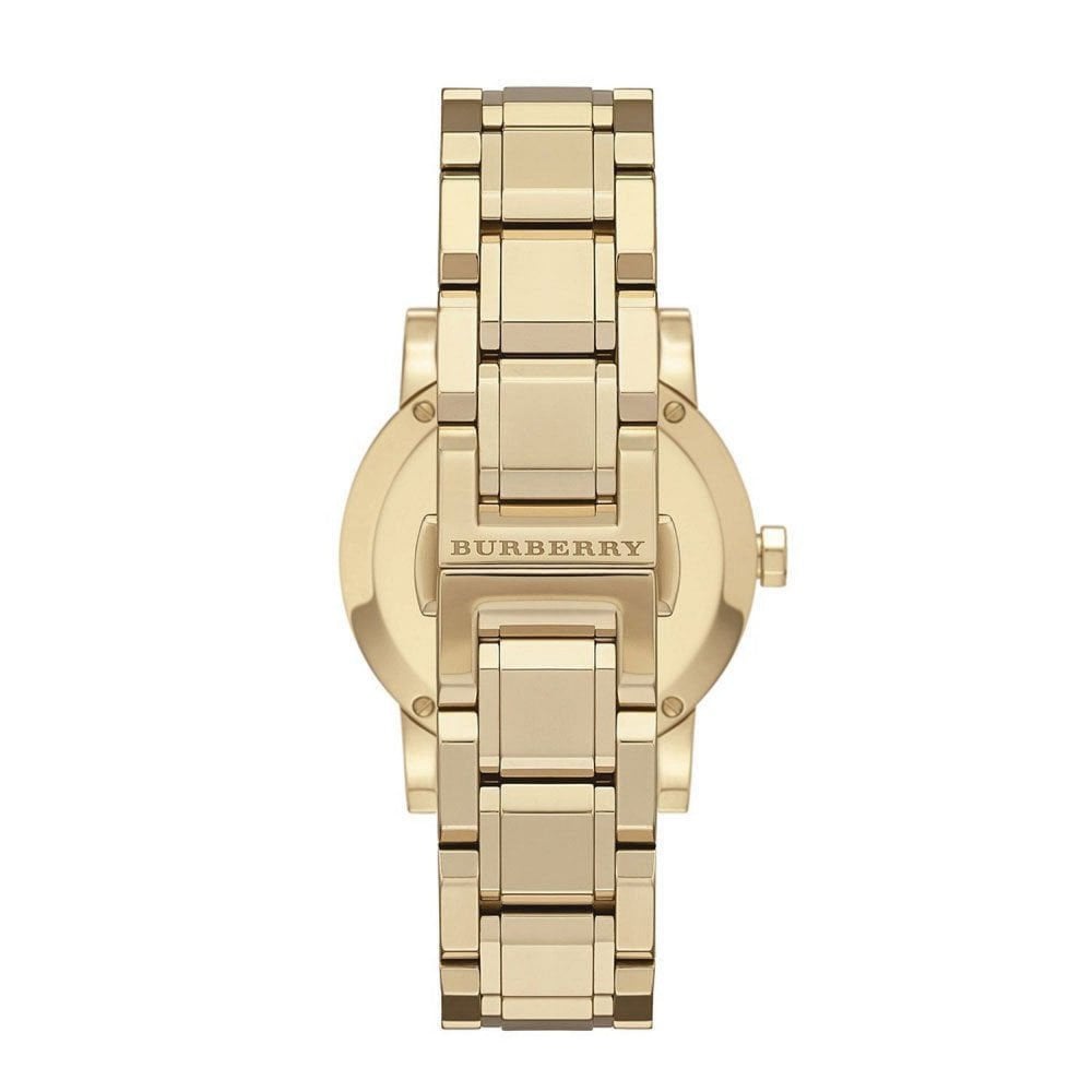 Shop Authentic Burberry The City Gold Dial Gold Steel Strap Watch for Women - BU9134 - Luxxuri
