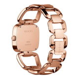  Shop Authentic Gucci G Ladies Diamonds Black Dial Rose Gold Steel Strap Watch For Women - YA125512 - Luxxuri