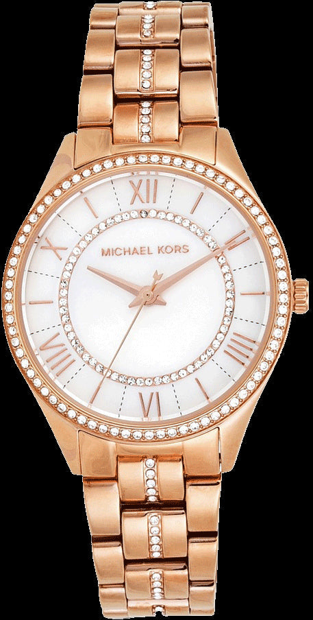  Shop Authentic Michael Kors Lauryn Mother of Pearl Dial Rose Gold Steel Strap Watch for Women - MK3716 - Luxxuri