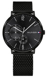  Shop Authentic Tommy Hilfiger Brooklyn Black Dial Black Mesh Bracelet Watch for Men - 1791507 - Luxxuri