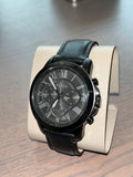  Shop Authentic Fossil Grant Chronograph Black Dial Black Leather Strap Watch for Men - FS5132 - Luxxuri