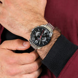 Shop Authentic Tommy Hilfiger Decker Quartz Black Dial Silver Steel Strap Watch for Men - 1791472 - Luxxuri