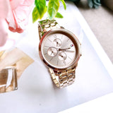  Shop Authentic Tommy Hilfiger Madison Chronograph Quartz Rose Gold Dial Rose Gold Steel Strap Watch For Women - 1782190 - Luxxuri