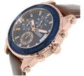  Shop Authentic Guess Pinnacle Chronograph Quartz Blue Dial Brown Leather Strap Watch For Women - W0673G3 - Luxxuri