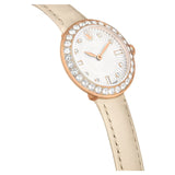  Shop Authentic Swarovski Certa Crystals Silver Dial Beige Leather Strap Watch for Women - 5672968 - Luxxuri
