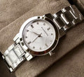  Shop Authentic Burberry The City Silver Dial Silver Steel Strap Watch for Women - BU9213 - Luxxuri